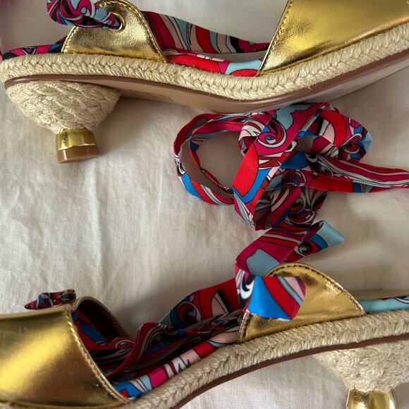 Jeffrey Campbell colorful Lace Up Sandals size 6.5 - Picture 12 of 13